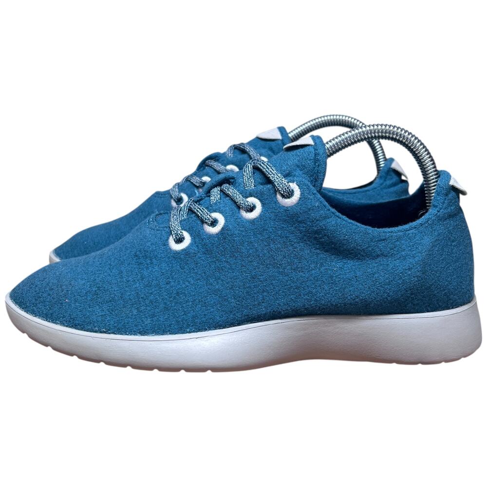 ALLBIRDS The Wool Runnner Men's Sz 8 Thrive Teal Trainers Sneakers Merino Wool - Picture 2 of 12